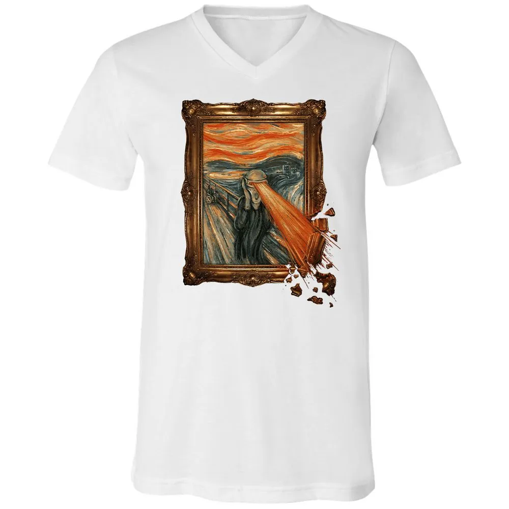 Unisex V-Neck T-Shirt - T6C52GF8 - White - 5