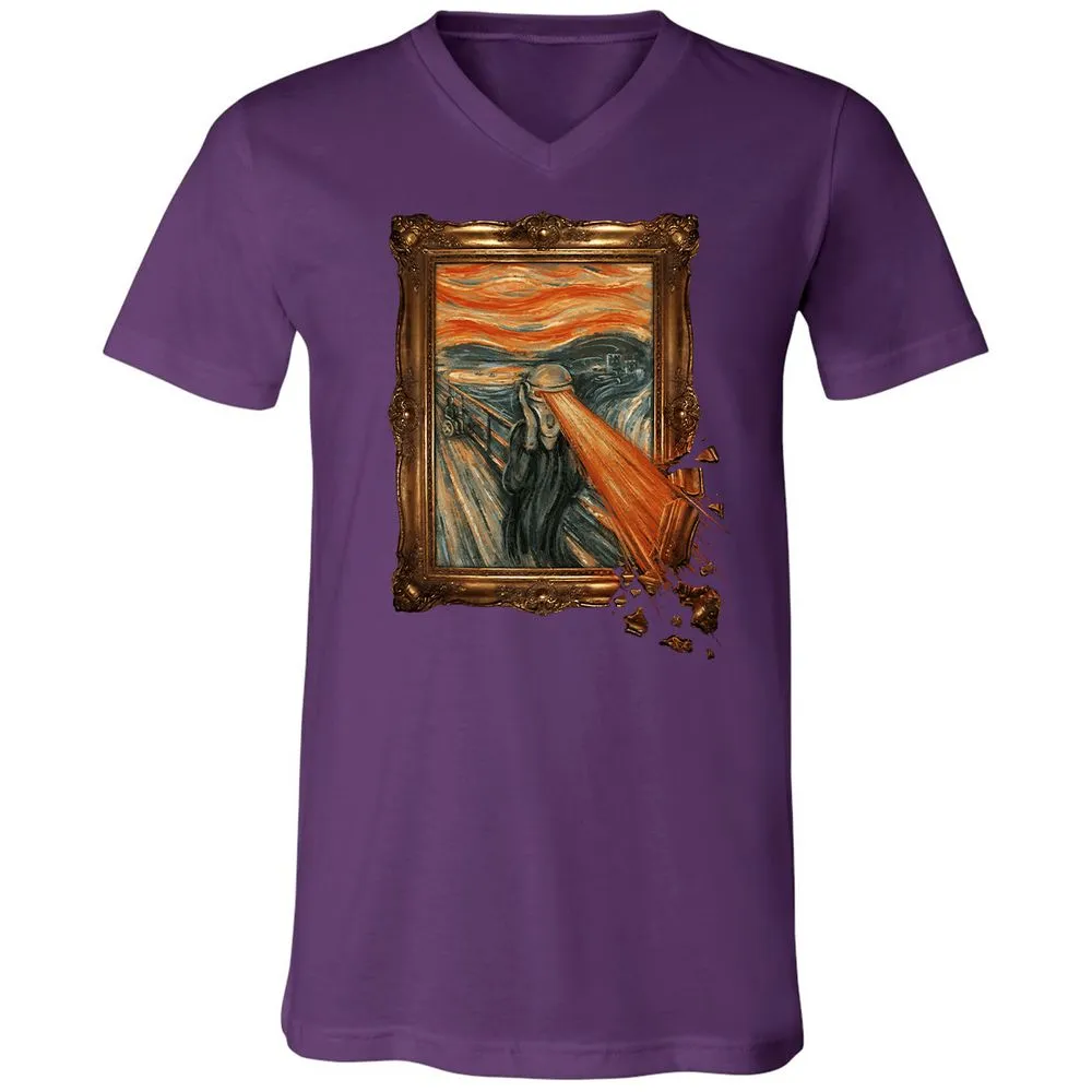 Unisex V-Neck T-Shirt - T6C52GF8 - Team Purple - 9