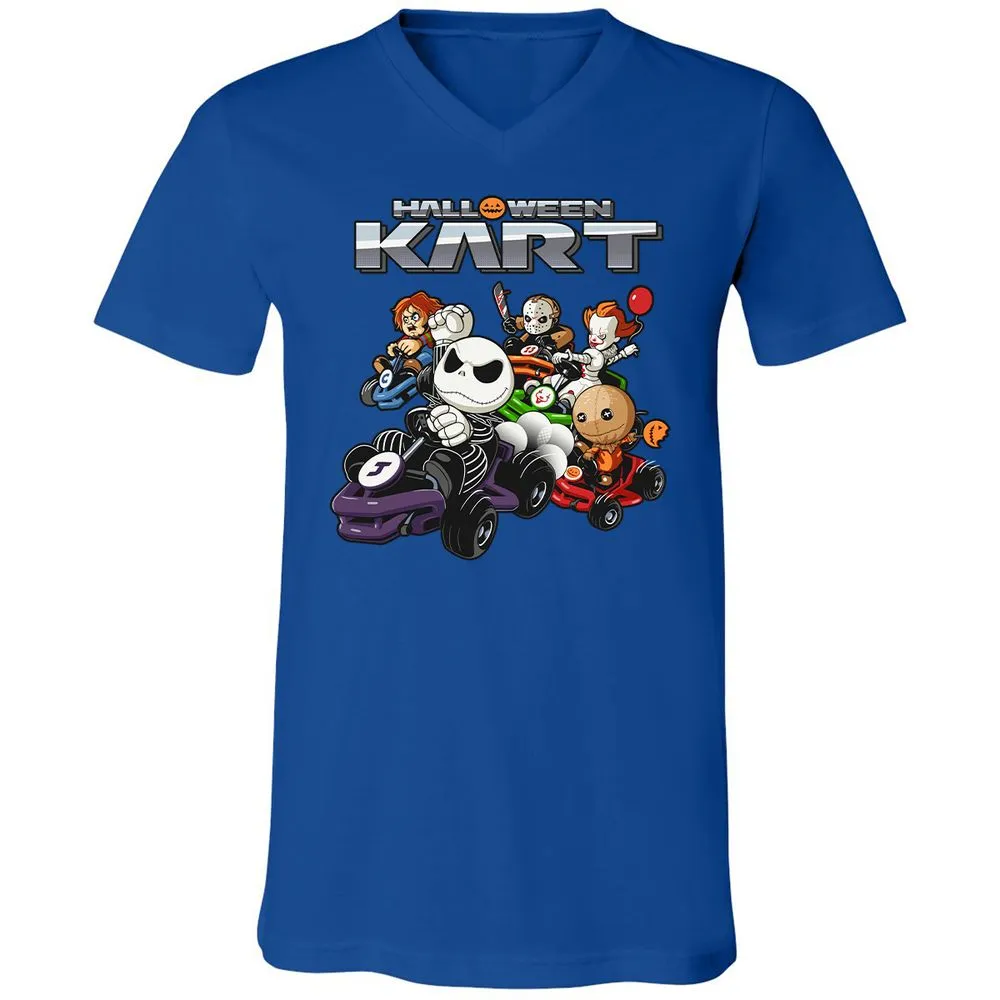 Unisex V-Neck T-Shirt - JWZFBETE - True Royal - 4