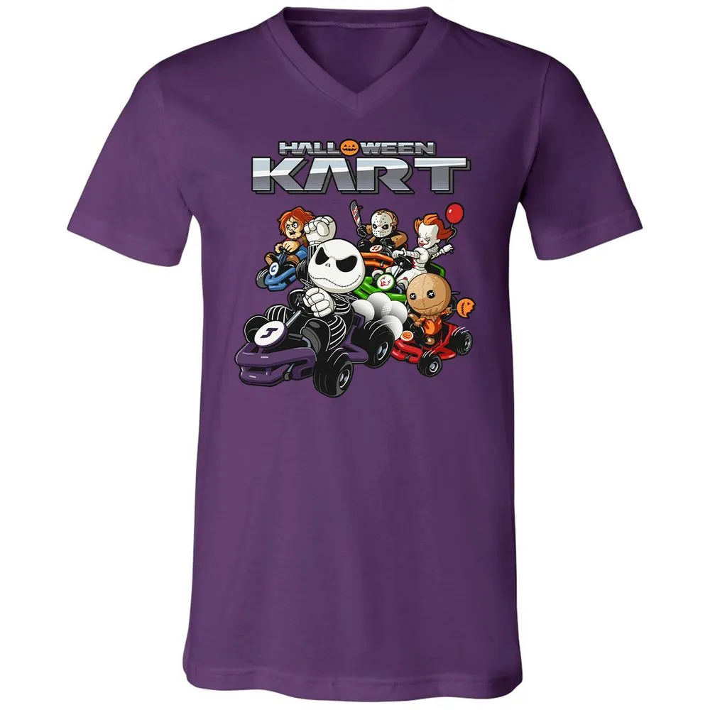 Unisex V-Neck T-Shirt - JWZFBETE - Team Purple - 9