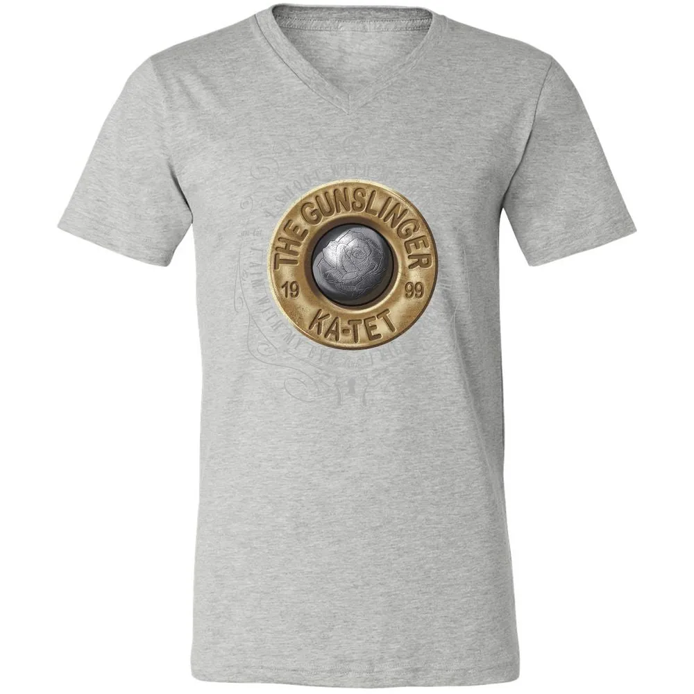 Unisex V-Neck T-Shirt - DRAVR23A - Athletic Heather - 7