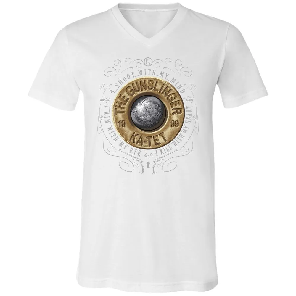 Unisex V-Neck T-Shirt - DRAVR23A - White - 5