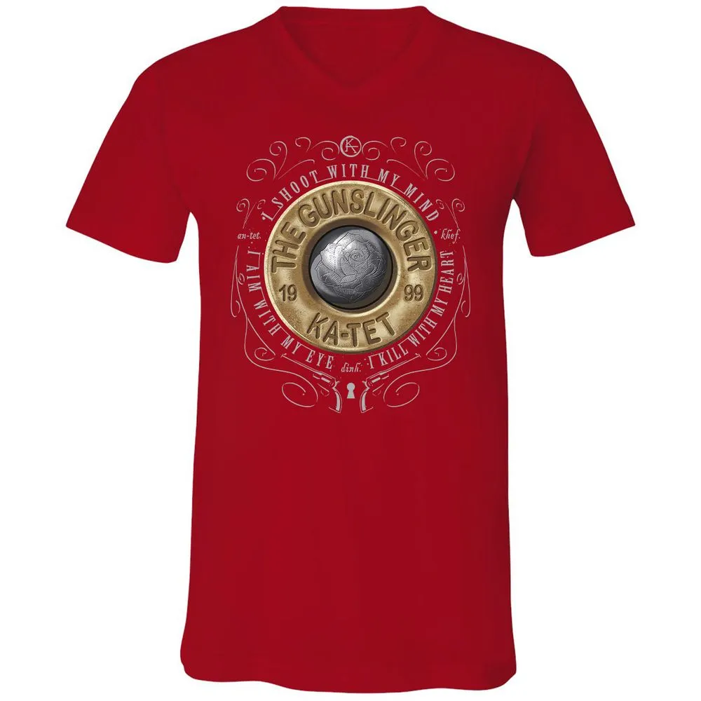 Unisex V-Neck T-Shirt - DRAVR23A - Red - 3