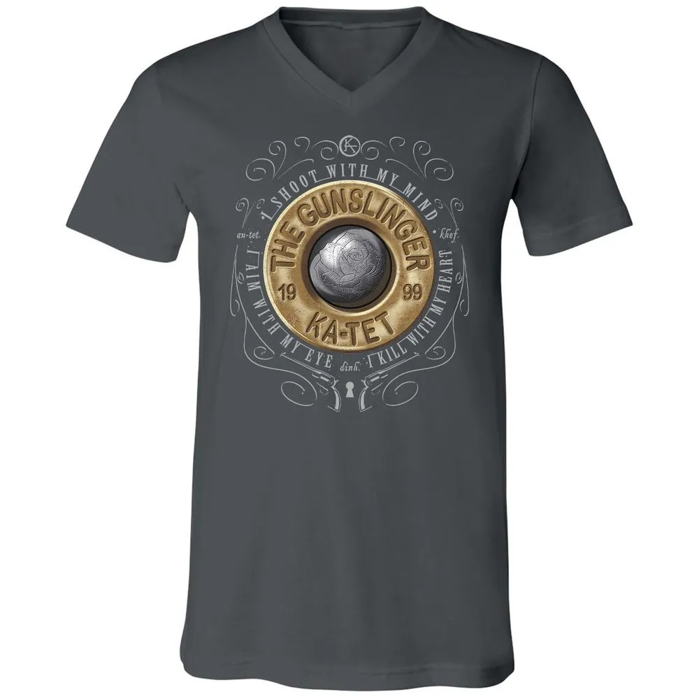 Unisex V-Neck T-Shirt - DRAVR23A - Asphalt - 12