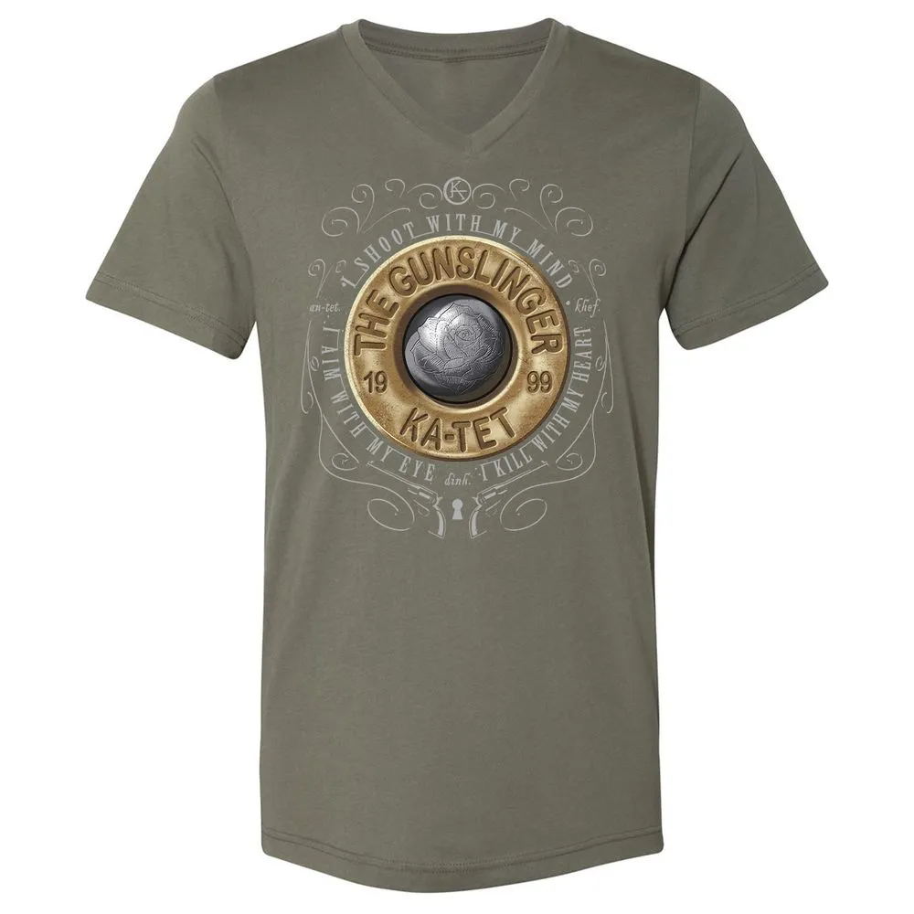Unisex V-Neck T-Shirt - DRAVR23A - Military Green - 10