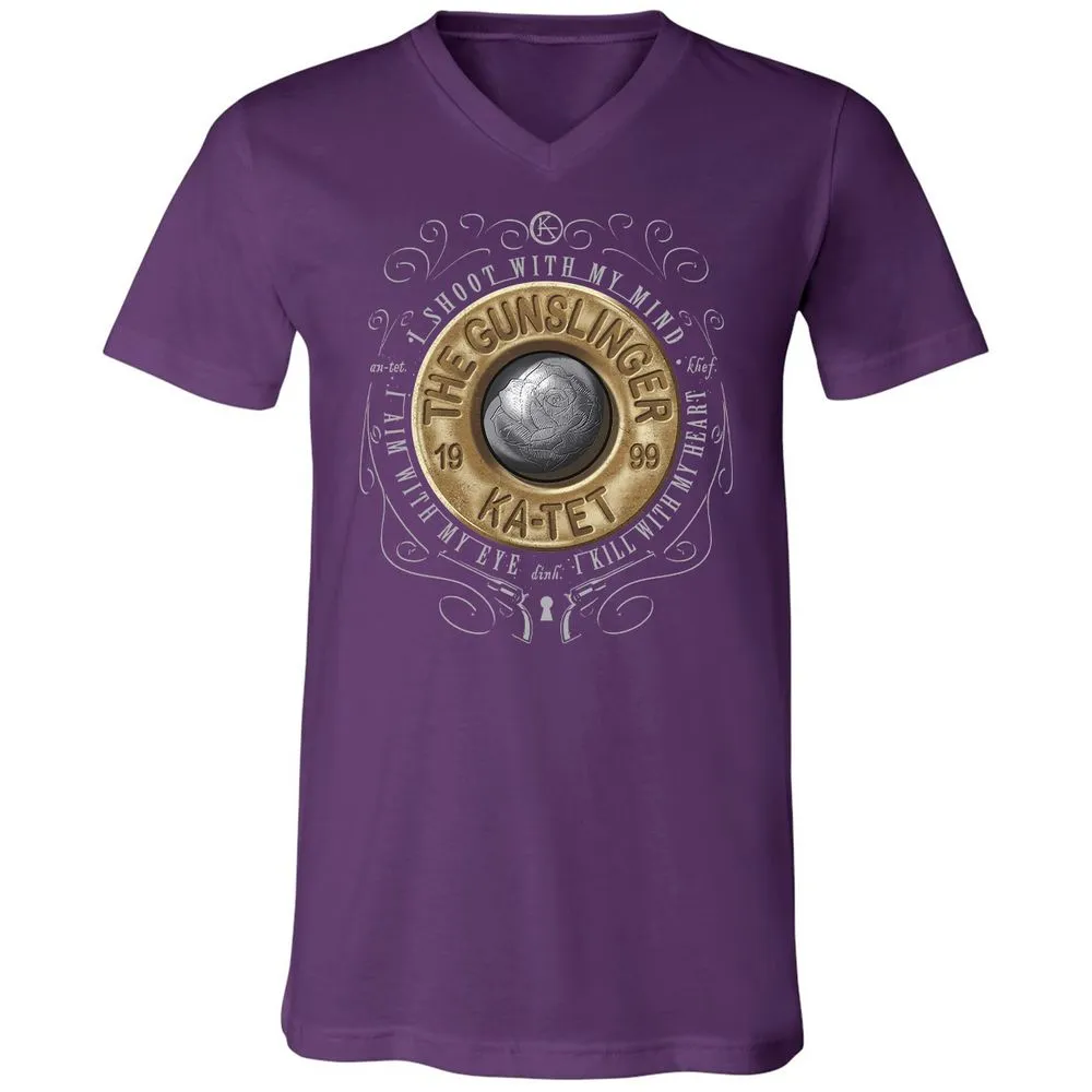 Unisex V-Neck T-Shirt - DRAVR23A - Team Purple - 9