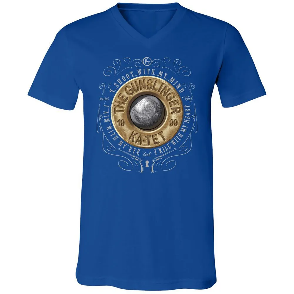 Unisex V-Neck T-Shirt - DRAVR23A - True Royal - 4