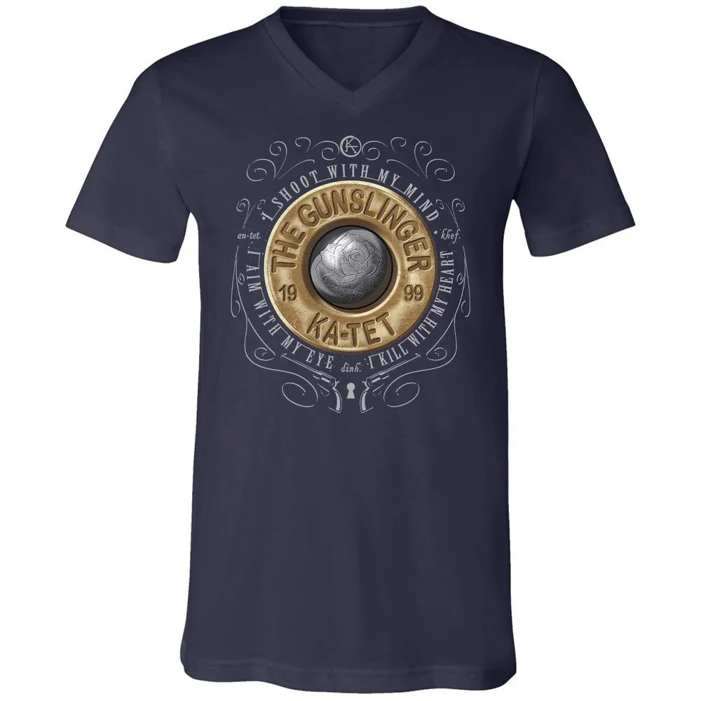 Unisex V-Neck T-Shirt - DRAVR23A - Navy - 2
