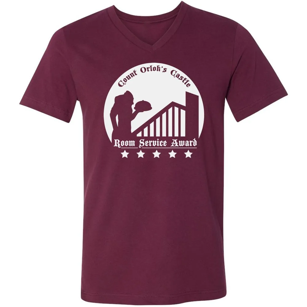 Unisex V-Neck T-Shirt - 5FQ182DM - Maroon - 6