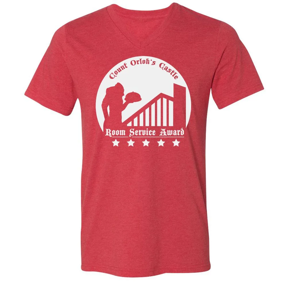 Unisex V-Neck T-Shirt - 5FQ182DM - Heather Red - 16