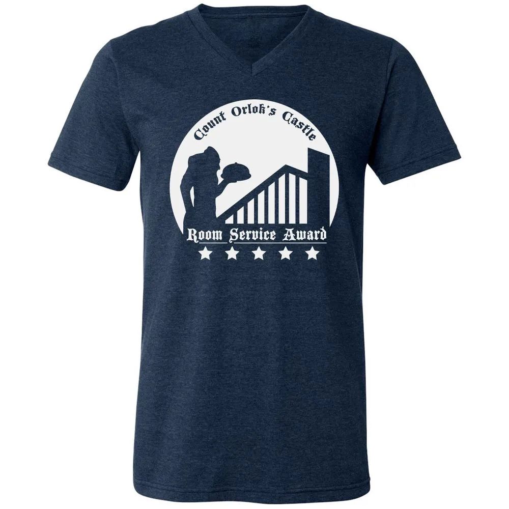 Unisex V-Neck T-Shirt - 5FQ182DM - Heather Navy - 15