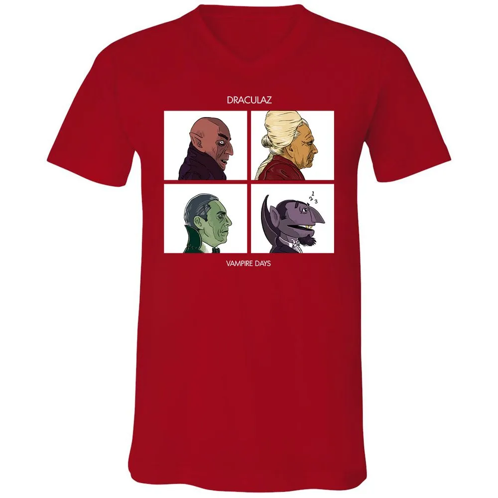 Unisex V-Neck T-Shirt - 9GP53RDJ - Red - 3