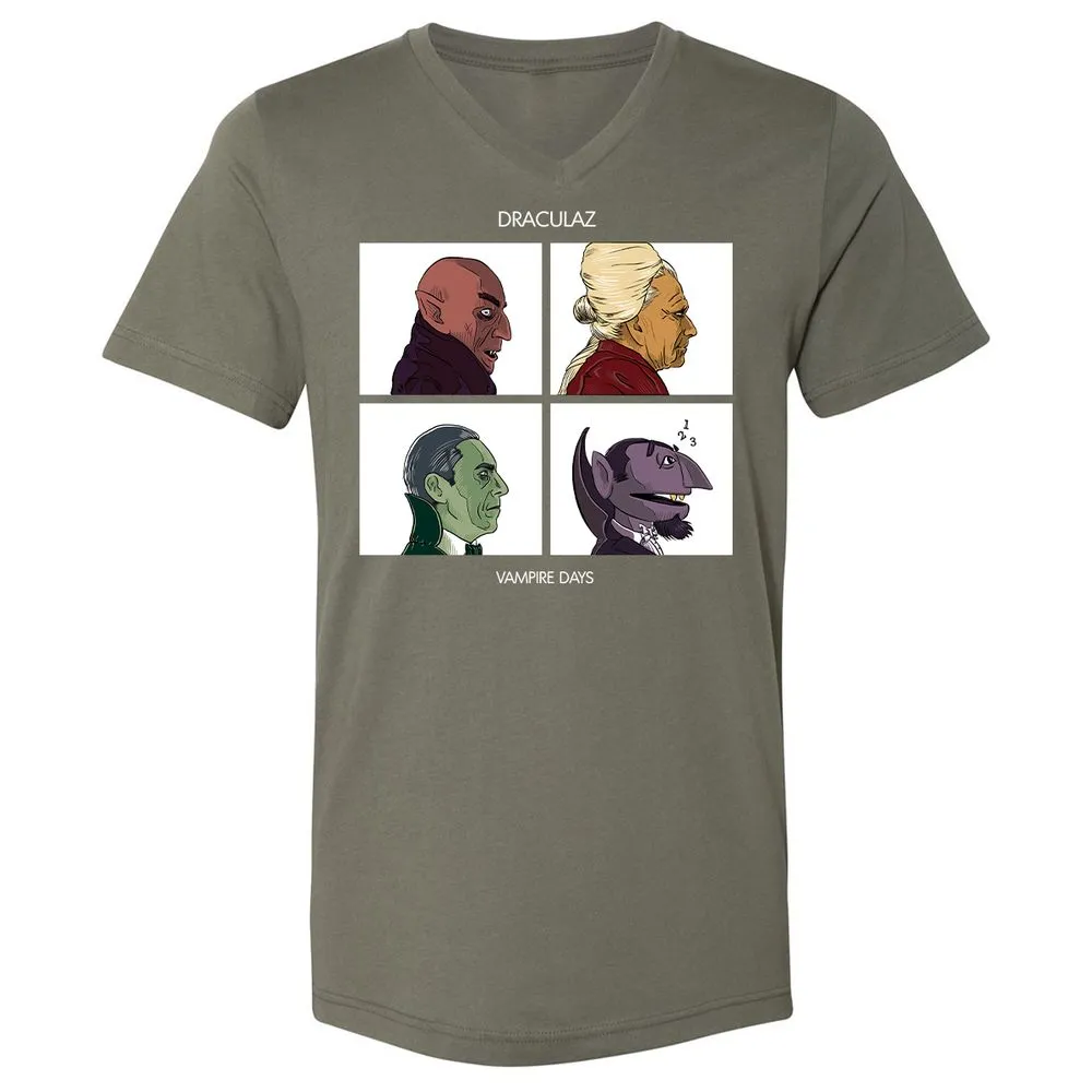 Unisex V-Neck T-Shirt - 9GP53RDJ - Military Green - 10