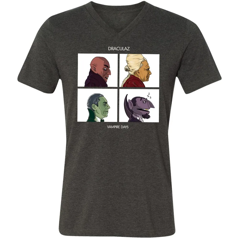 Unisex V-Neck T-Shirt - 9GP53RDJ - Dark Grey Heather - 8