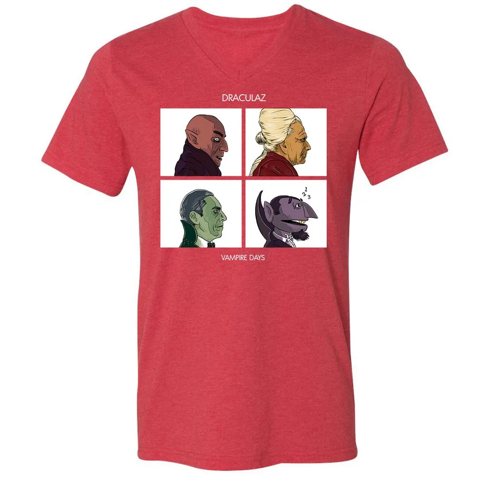 Unisex V-Neck T-Shirt - 9GP53RDJ - Heather Red - 16