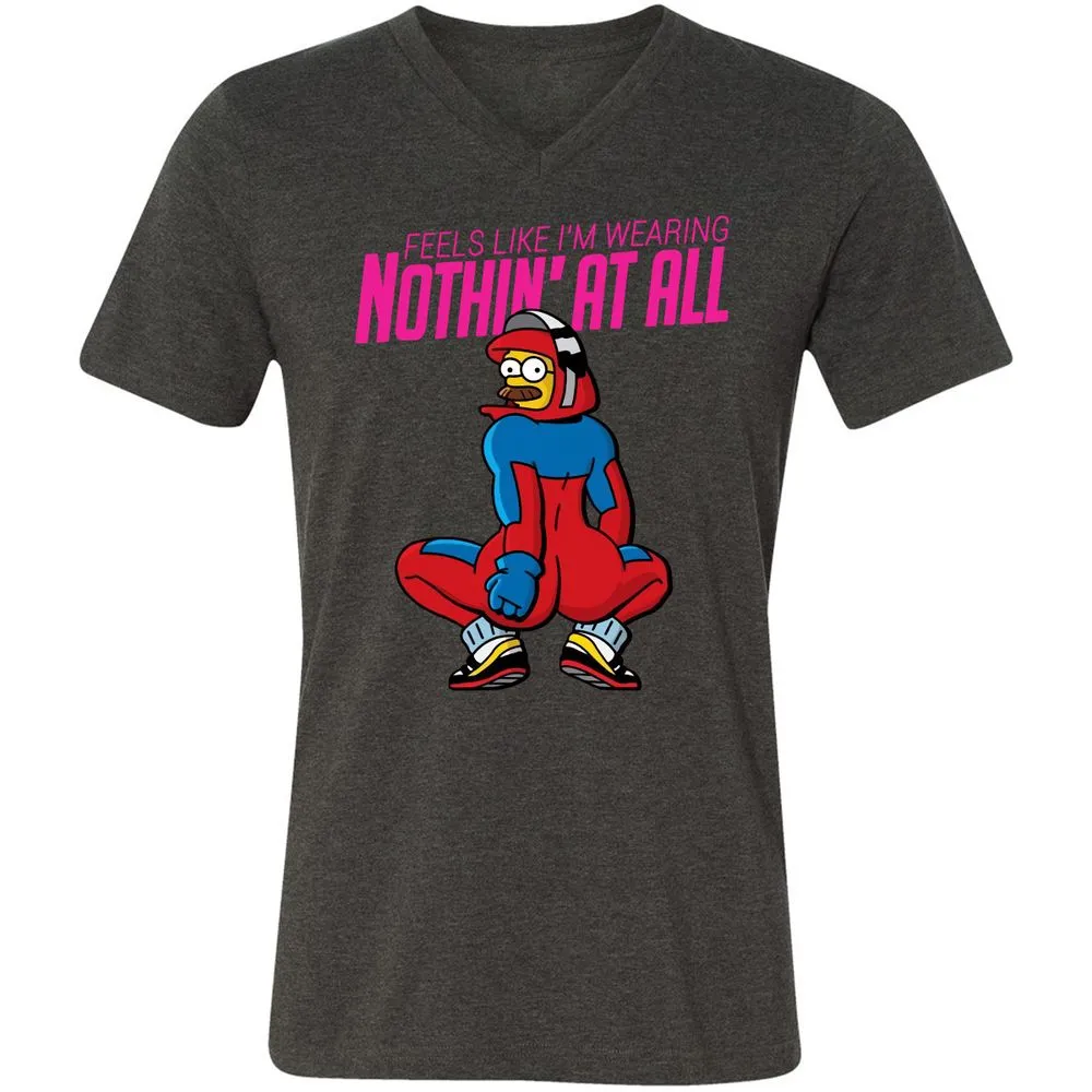 Unisex V-Neck T-Shirt - LN51LAKQ - Dark Grey Heather - 8