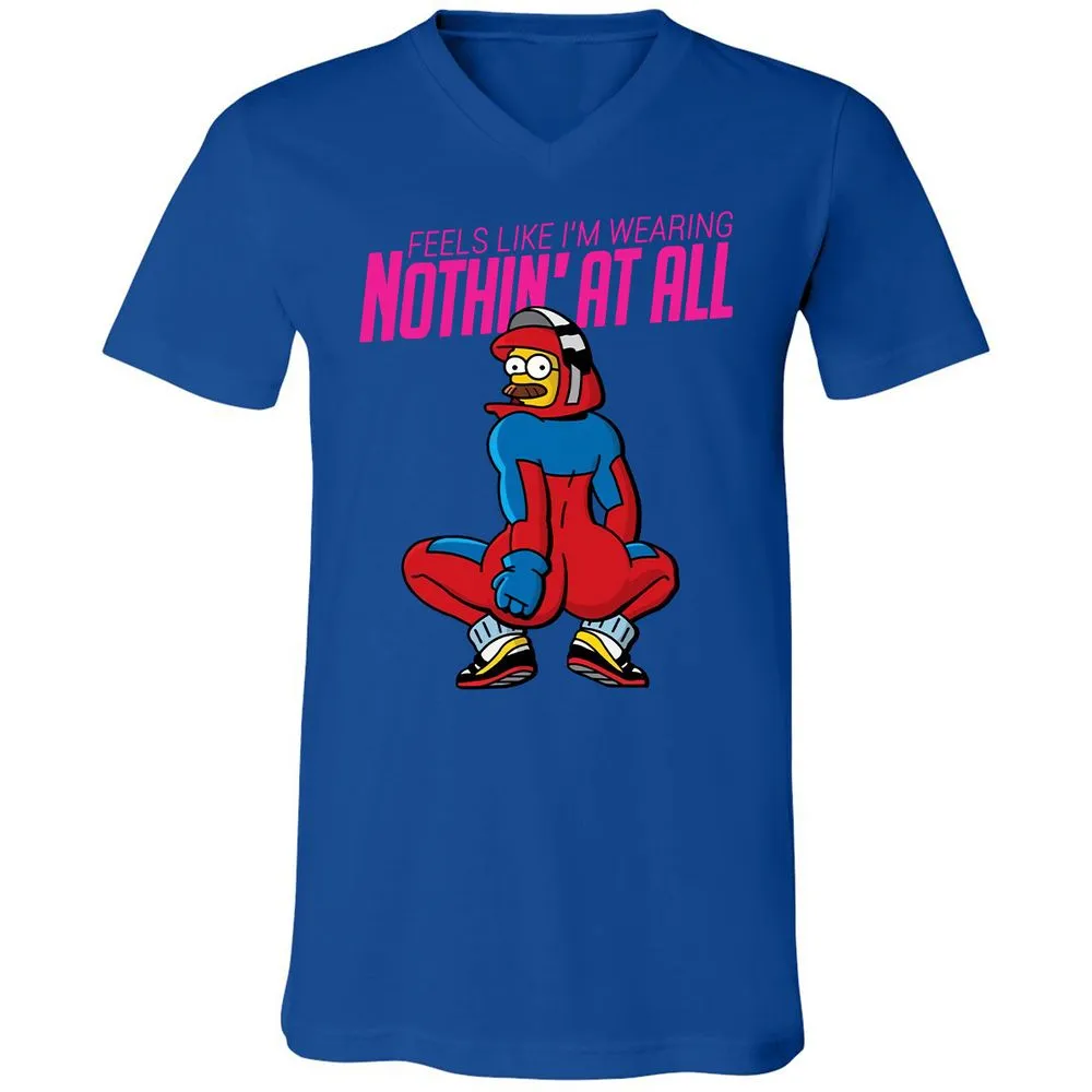 Unisex V-Neck T-Shirt - LN51LAKQ - True Royal - 4