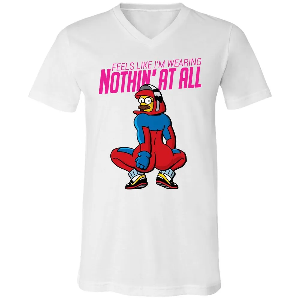 Unisex V-Neck T-Shirt - LN51LAKQ - White - 5