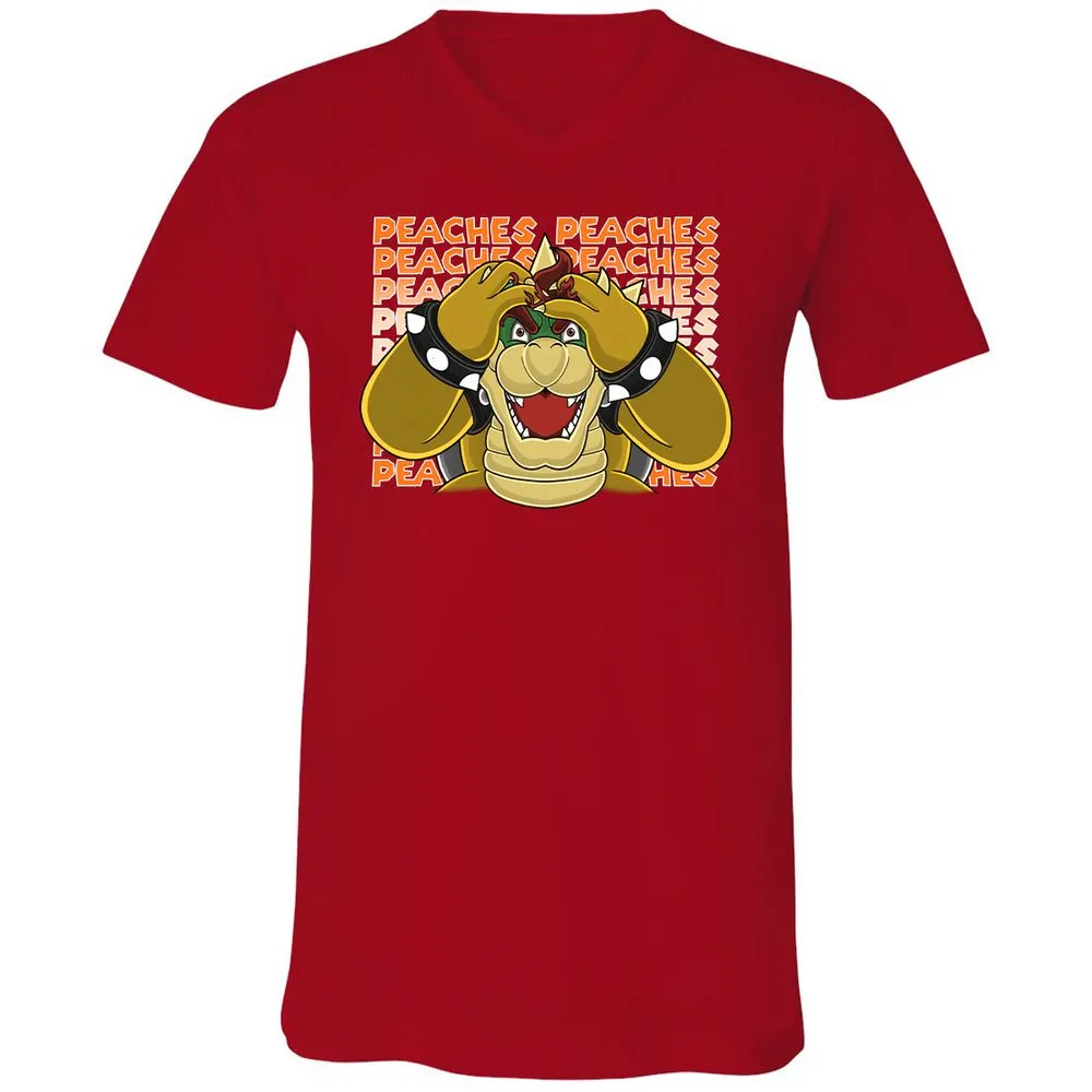 Unisex V-Neck T-Shirt - 192EKZG8 - Red - 3