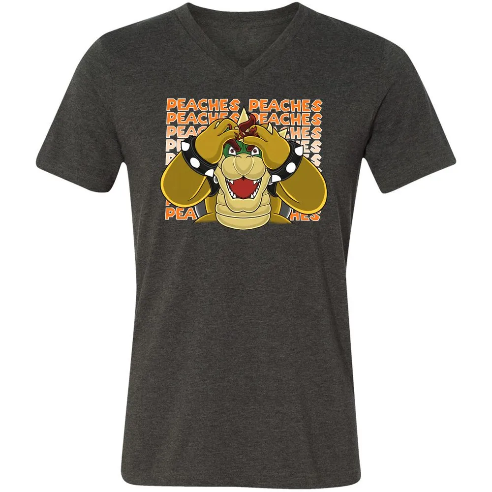 Unisex V-Neck T-Shirt - 192EKZG8 - Dark Grey Heather - 8