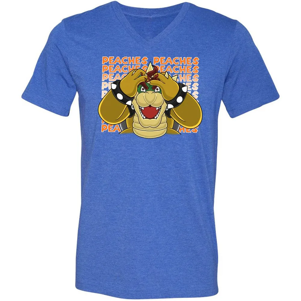 Unisex V-Neck T-Shirt - 192EKZG8 - Heather True Royal - 14