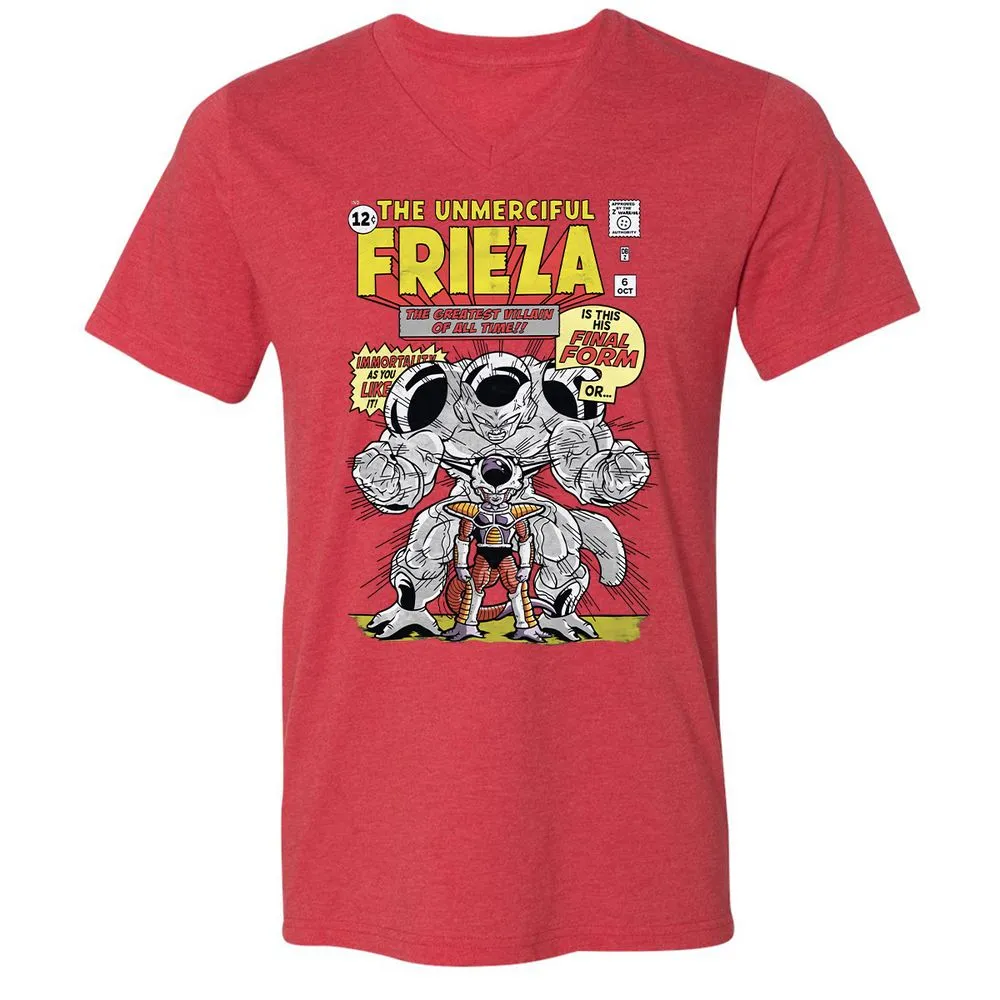 Unisex V-Neck T-Shirt - JEDVLBJT - Heather Red - 16