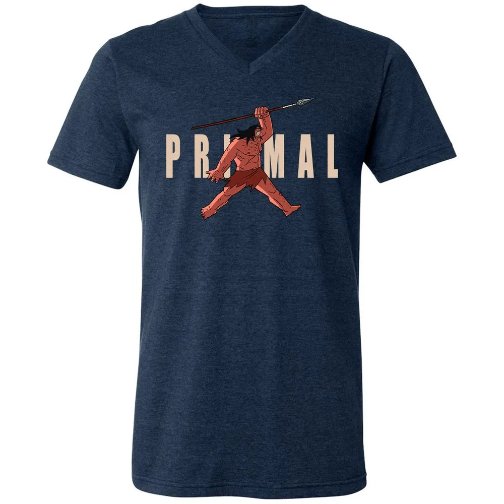 Unisex V-Neck T-Shirt - Y6CVAUKT - Heather Navy - 15