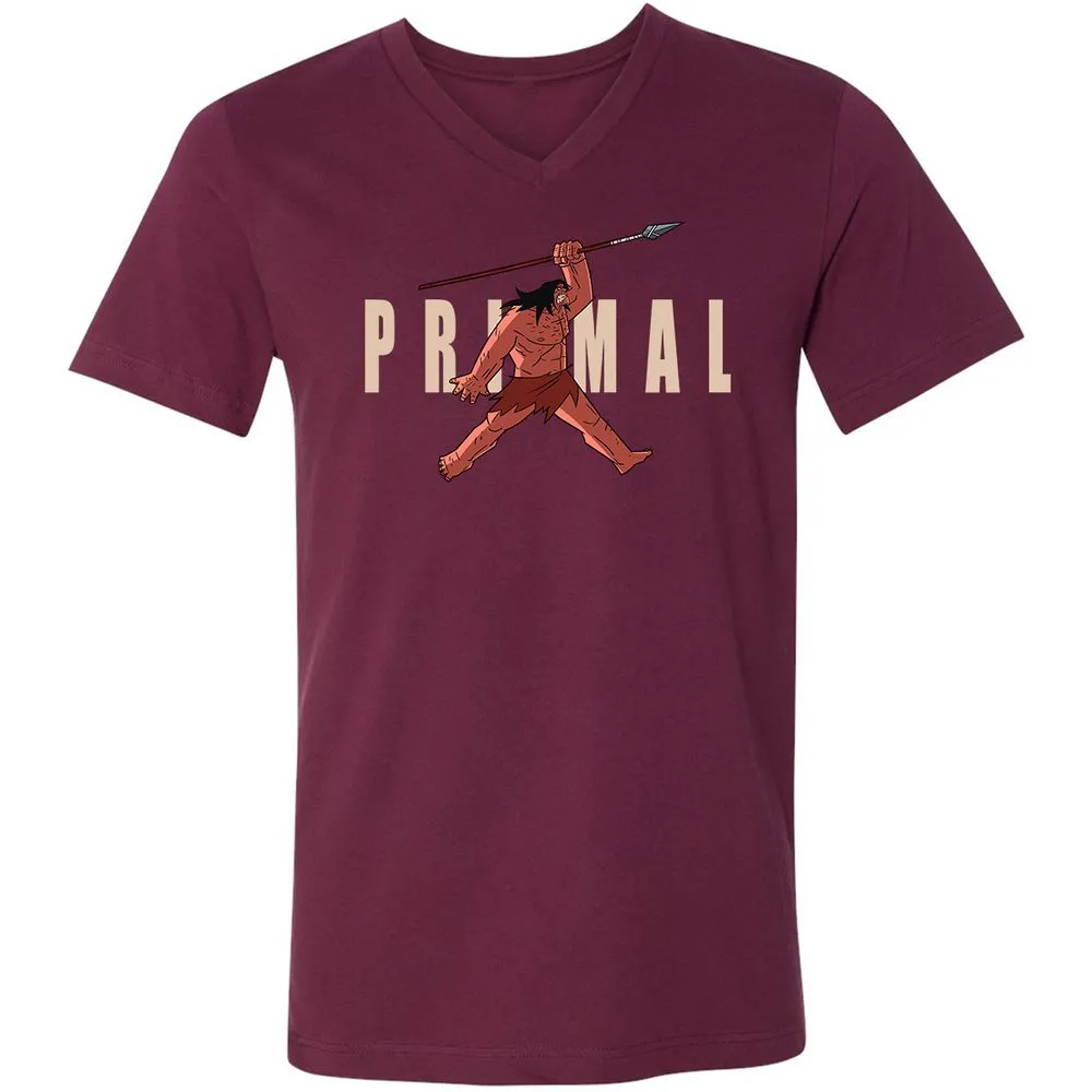 Unisex V-Neck T-Shirt - Y6CVAUKT - Maroon - 6
