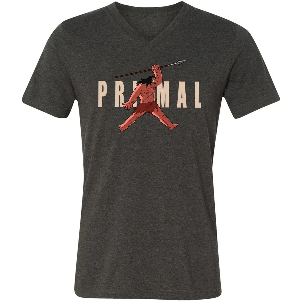 Unisex V-Neck T-Shirt - Y6CVAUKT - Dark Grey Heather - 8