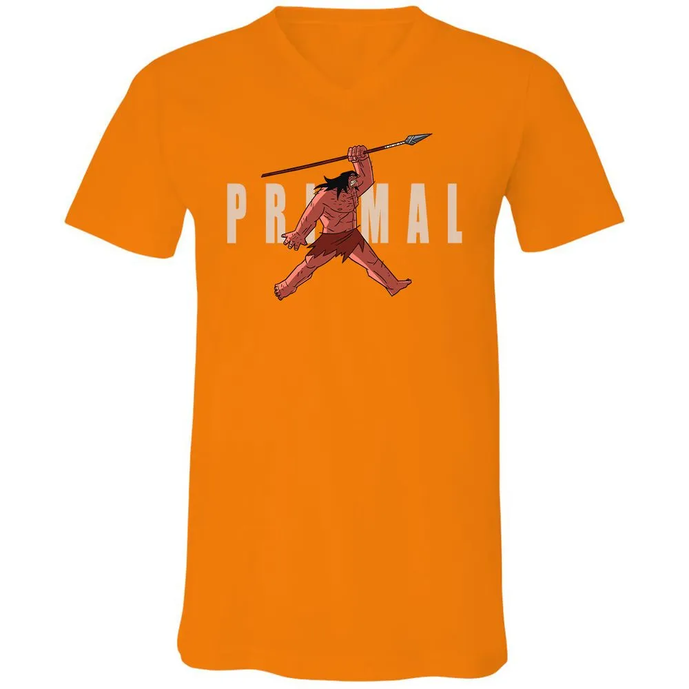 Unisex V-Neck T-Shirt - Y6CVAUKT - Orange - 11