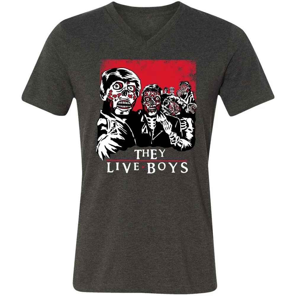 Unisex V-Neck T-Shirt - EJ24ZXPA - Dark Grey Heather - 8