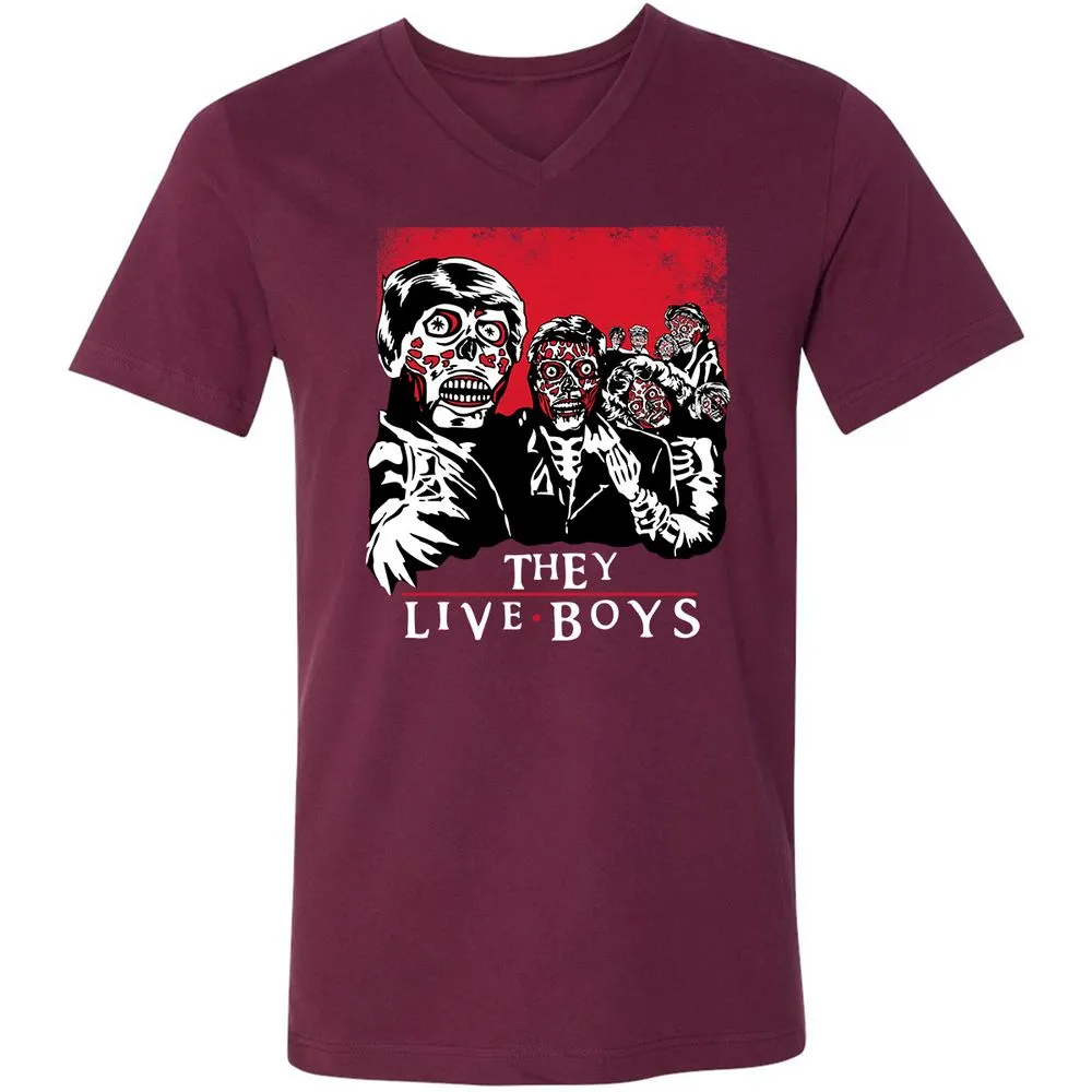 Unisex V-Neck T-Shirt - EJ24ZXPA - Maroon - 6