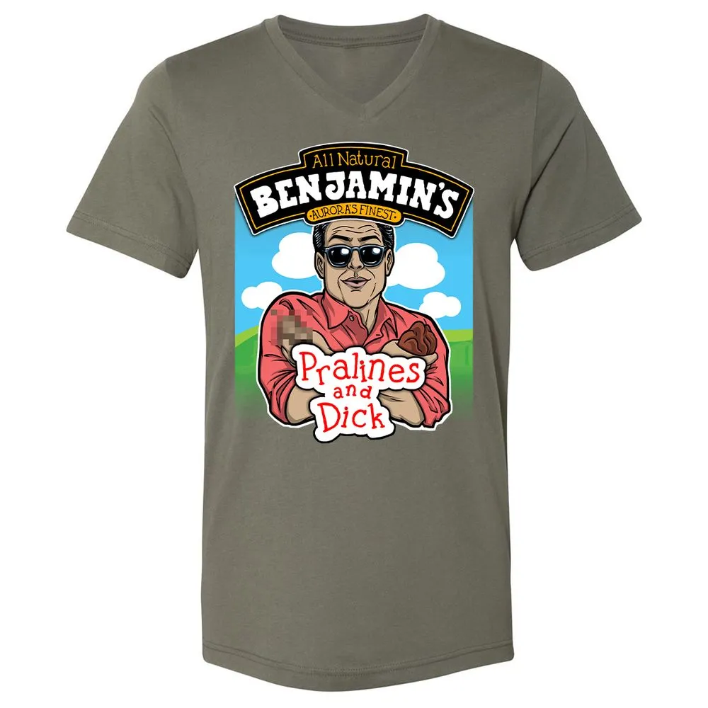 Unisex V-Neck T-Shirt - PN6APKQX - Military Green - 10