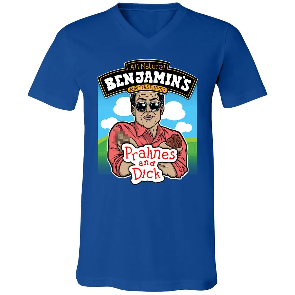 Unisex V-Neck T-Shirt - PN6APKQX - True Royal - 4