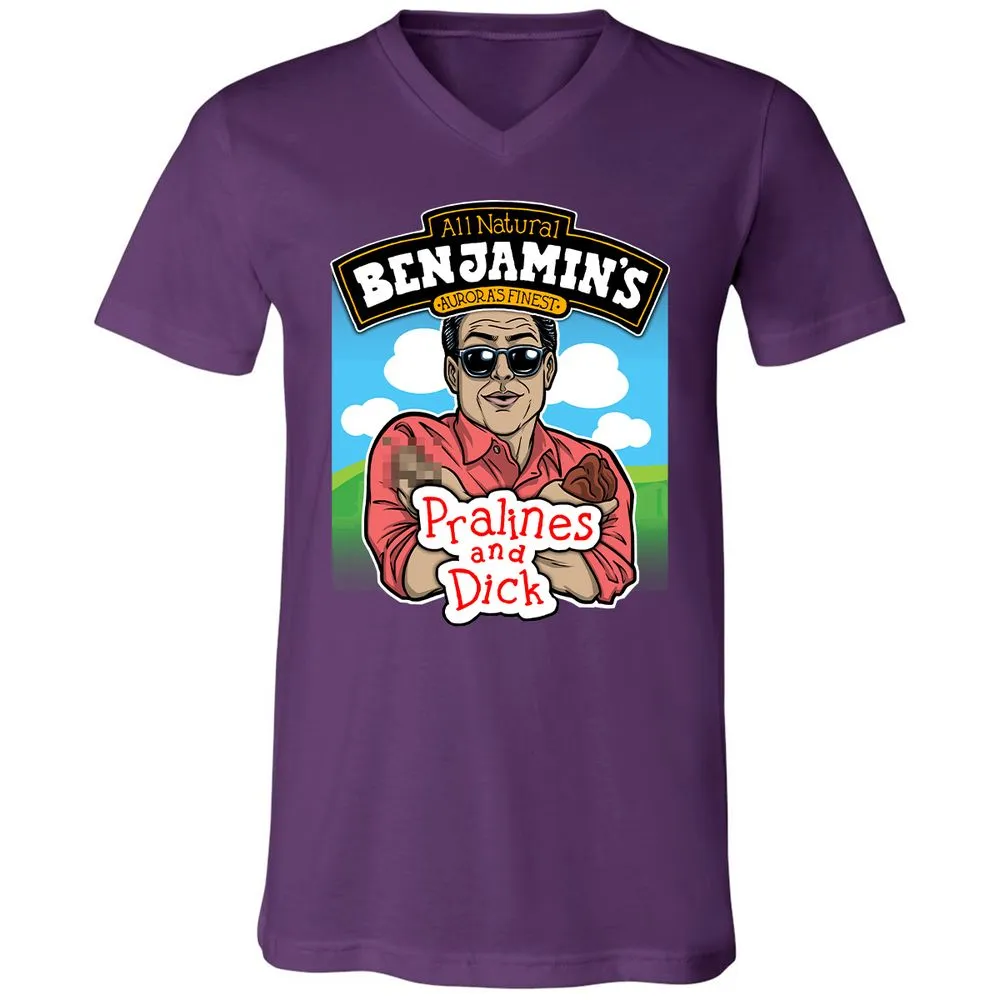 Unisex V-Neck T-Shirt - PN6APKQX - Team Purple - 9