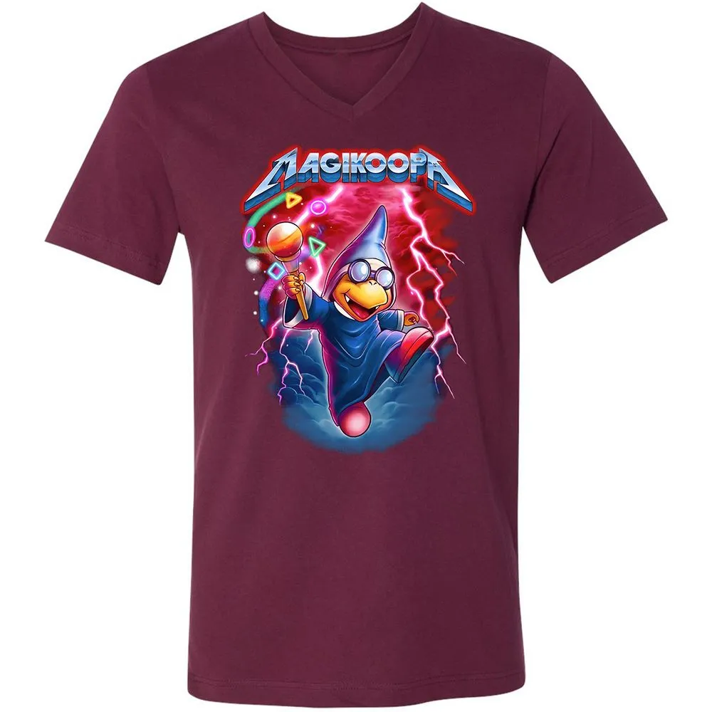 Unisex V-Neck T-Shirt - 86YKXULU - Maroon - 6