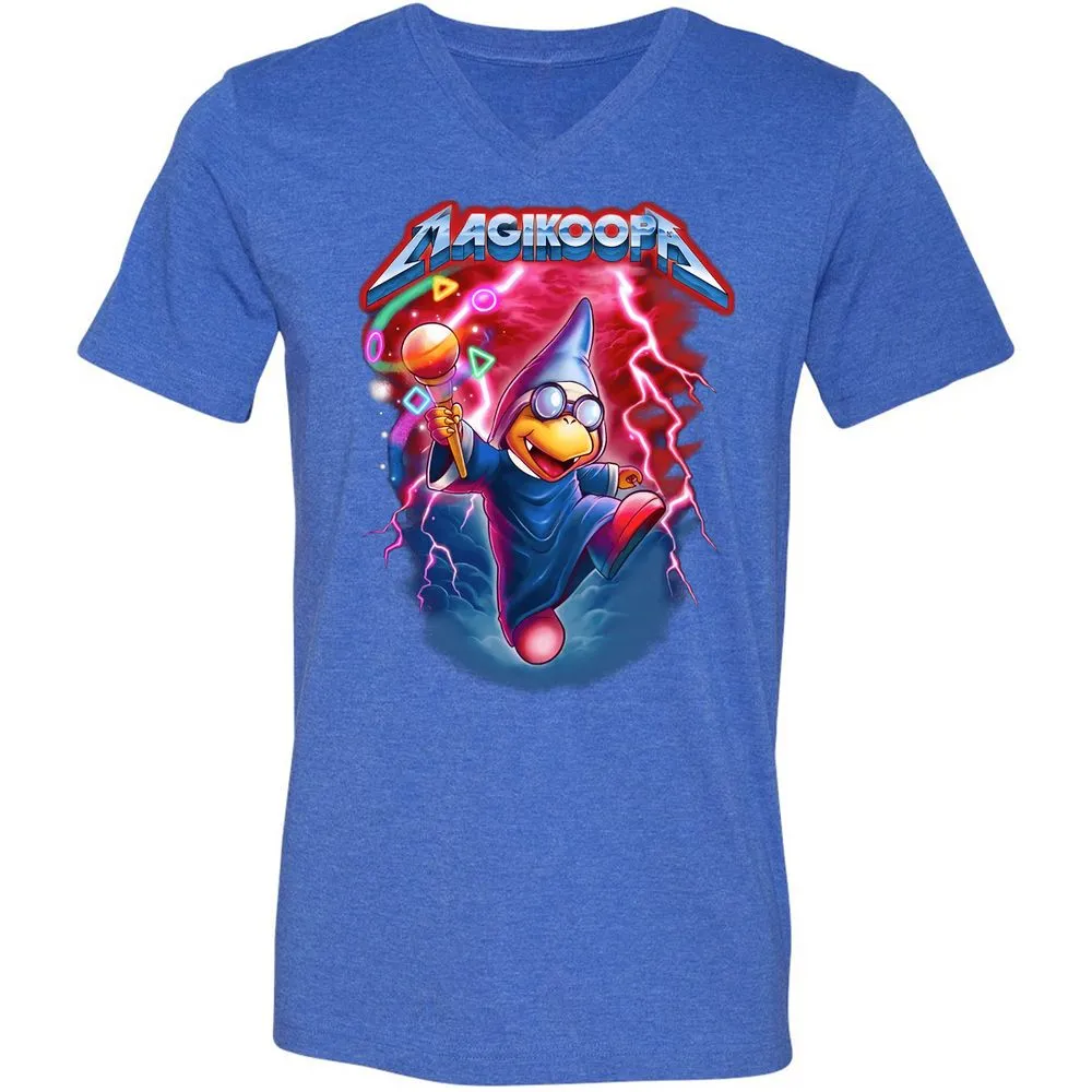 Unisex V-Neck T-Shirt - 86YKXULU - Heather True Royal - 14
