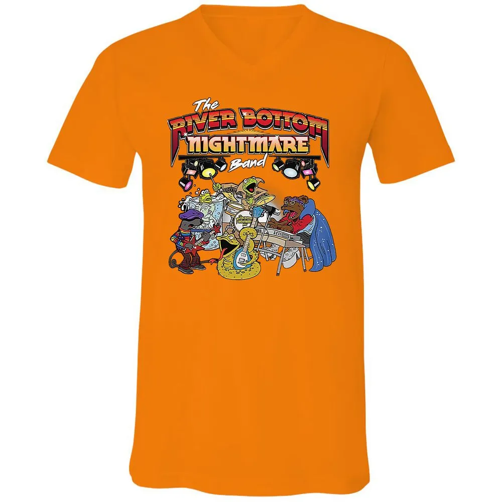 Unisex V-Neck T-Shirt - 6X6WVM84 - Orange - 11