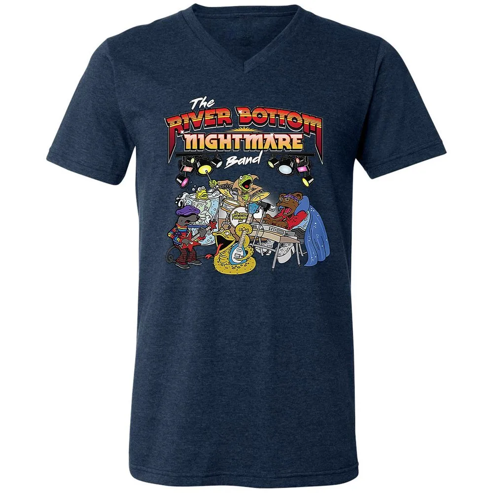 Unisex V-Neck T-Shirt - 6X6WVM84 - Heather Navy - 15