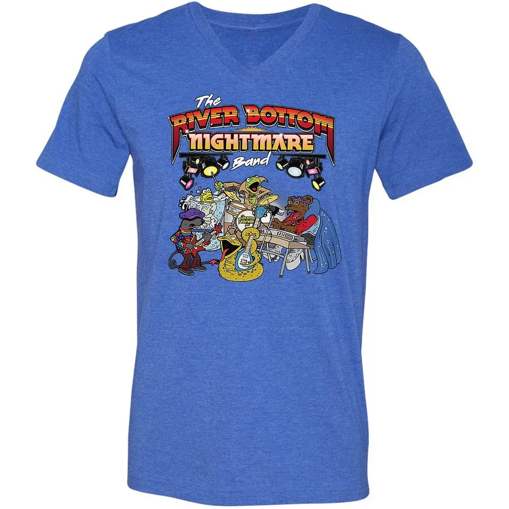 Unisex V-Neck T-Shirt - 6X6WVM84 - Heather True Royal - 14