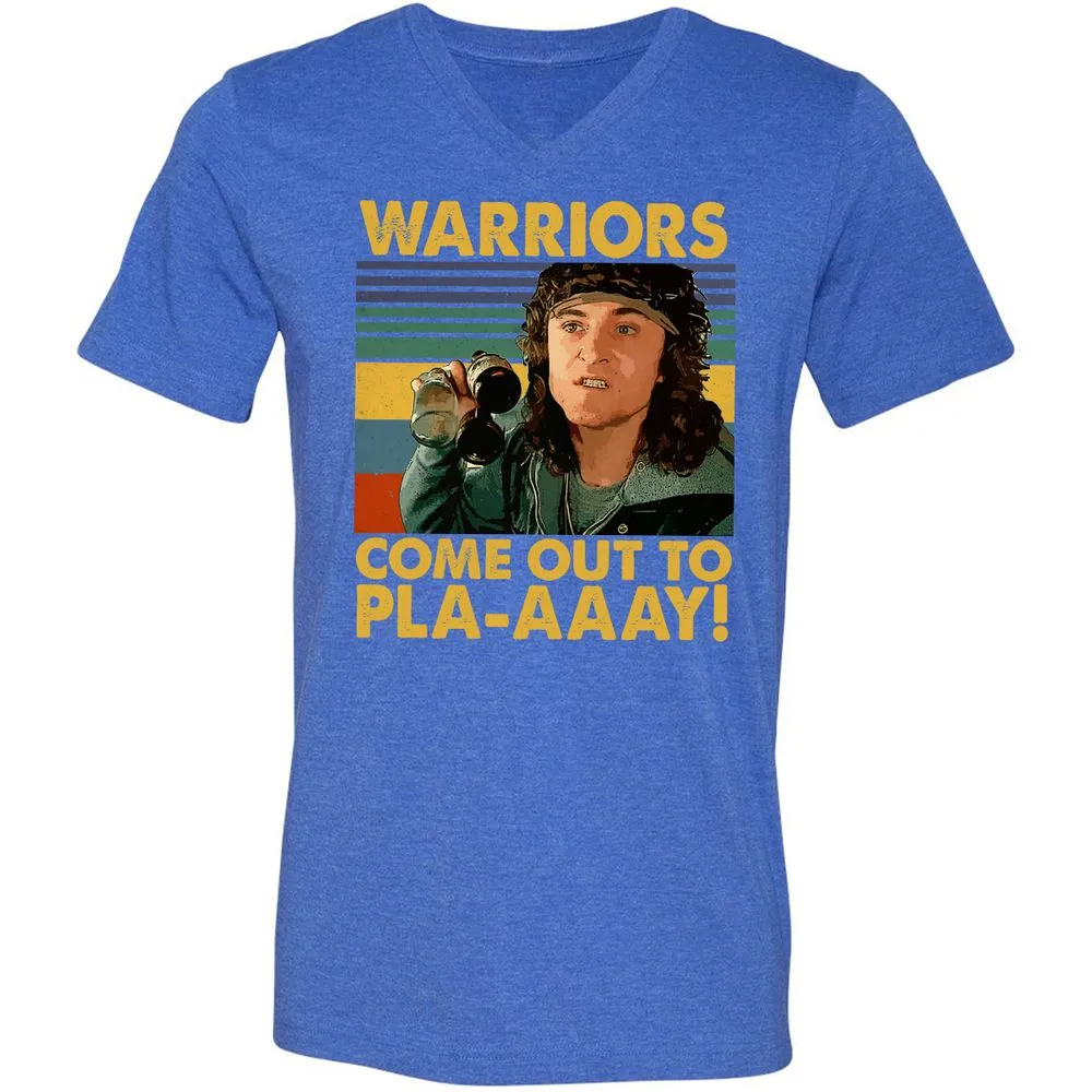 Unisex V-Neck T-Shirt - H14185QN - Heather True Royal - 14