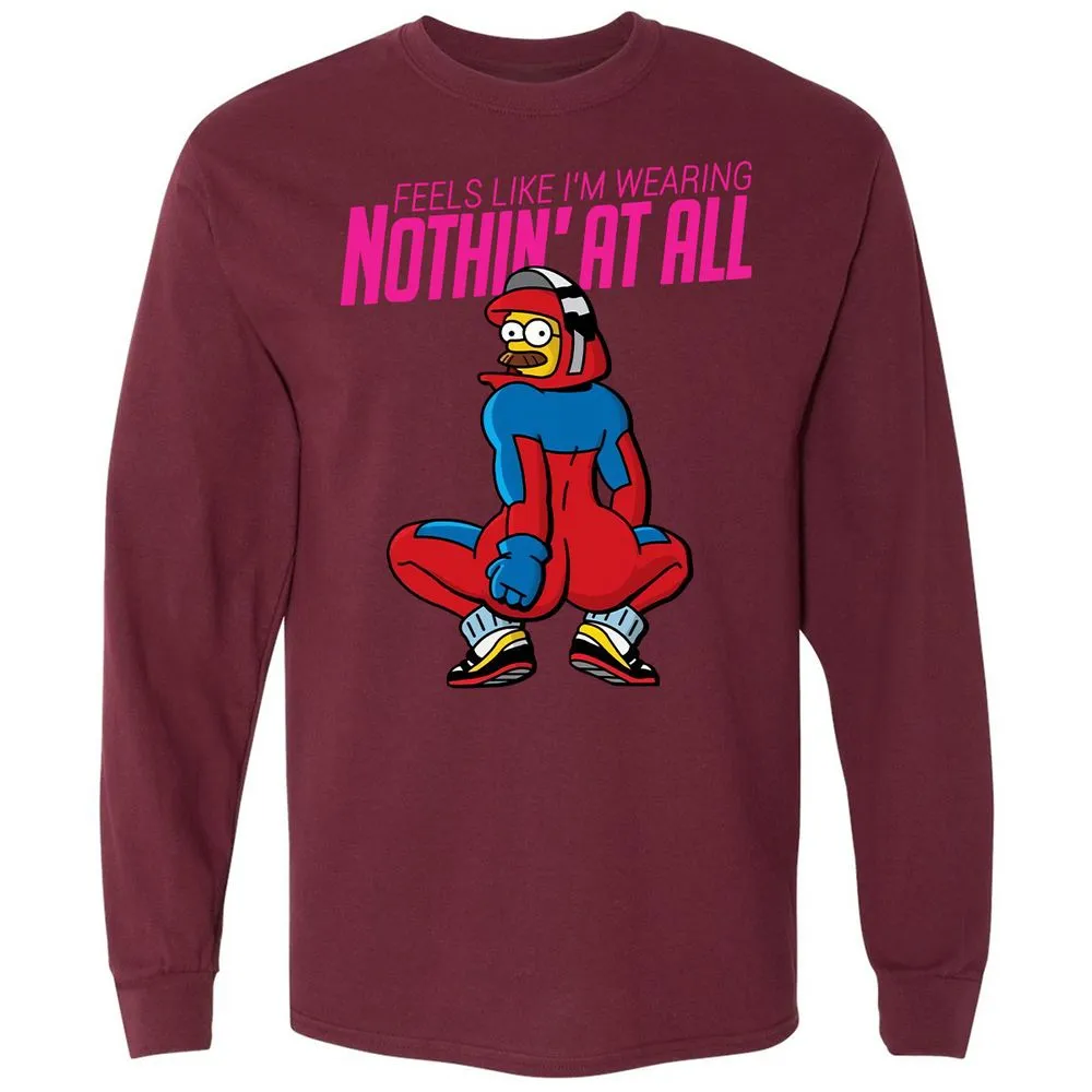 Long Sleeve T-Shirt - 4CGZLQFE - Maroon - 11