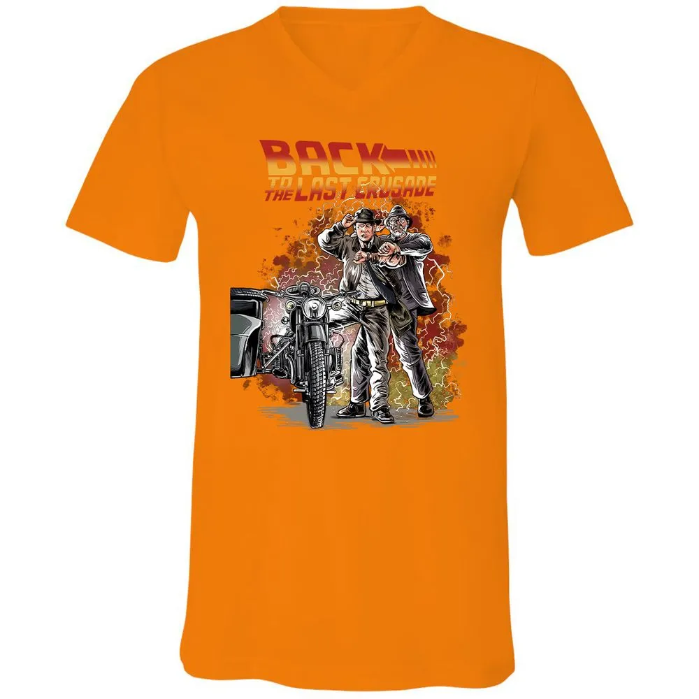 Unisex V-Neck T-Shirt - 7P1R84R6 - Orange - 11