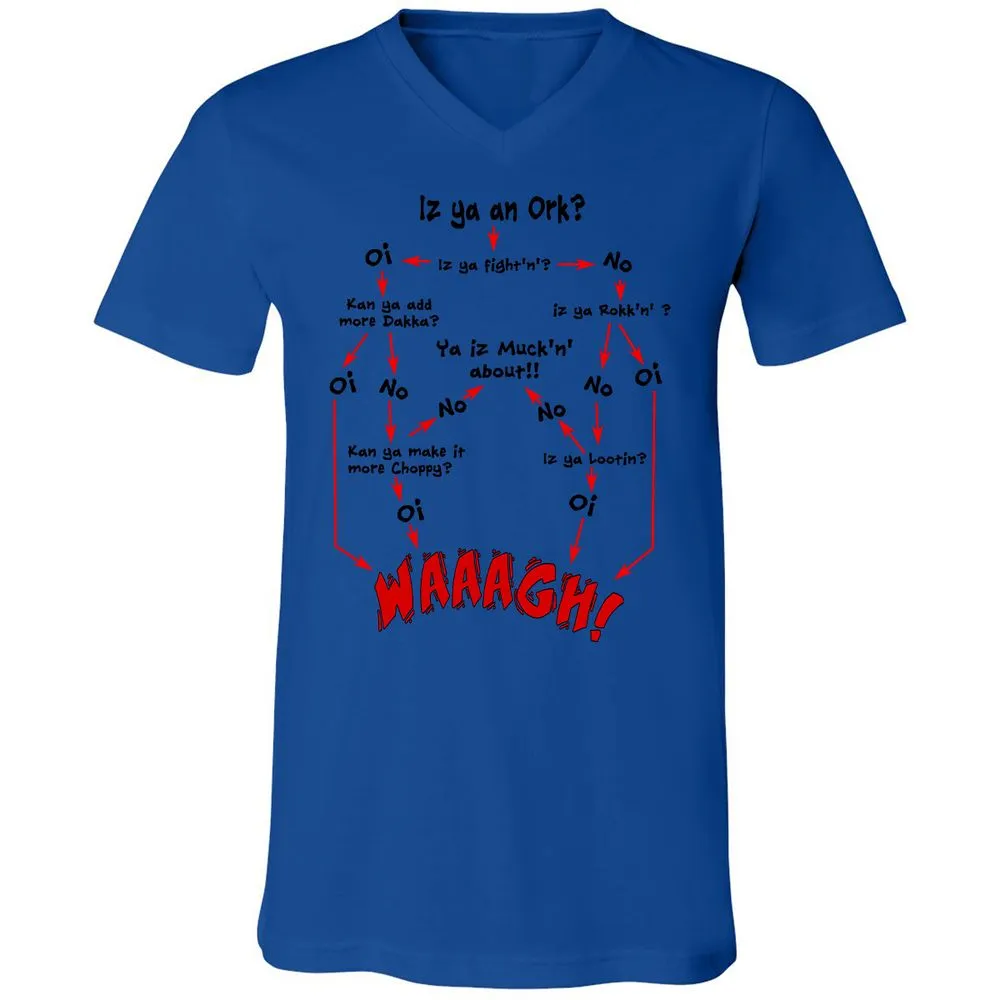 Unisex V-Neck T-Shirt - VUT9GJ9C - True Royal - 4