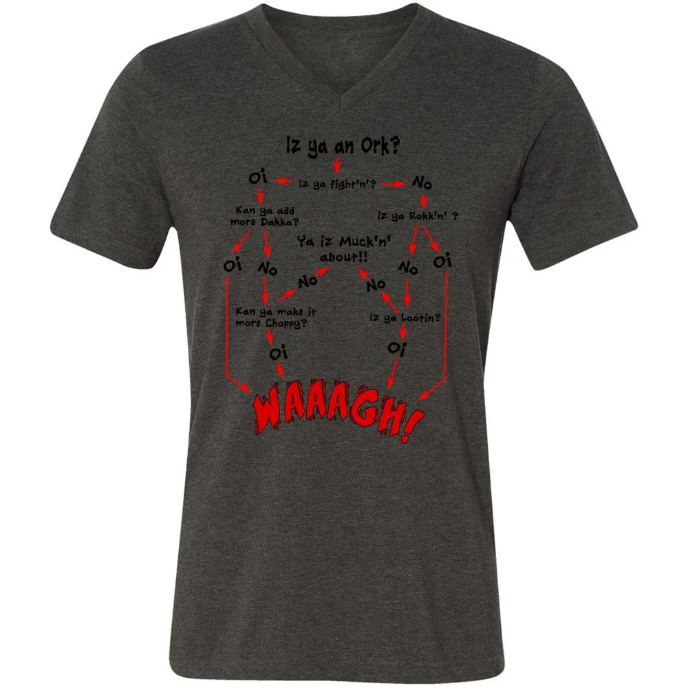 Unisex V-Neck T-Shirt - VUT9GJ9C - Dark Grey Heather - 8
