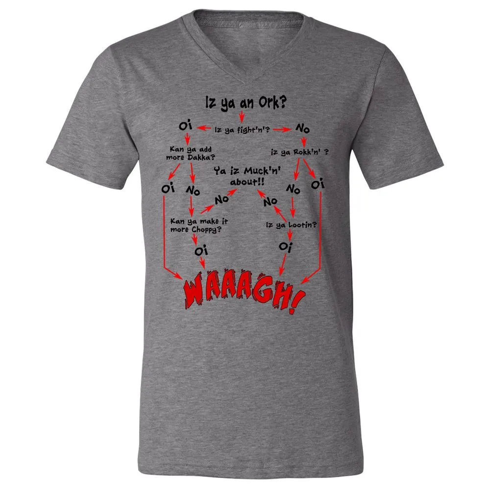 Unisex V-Neck T-Shirt - VUT9GJ9C - Deep Heather - 13