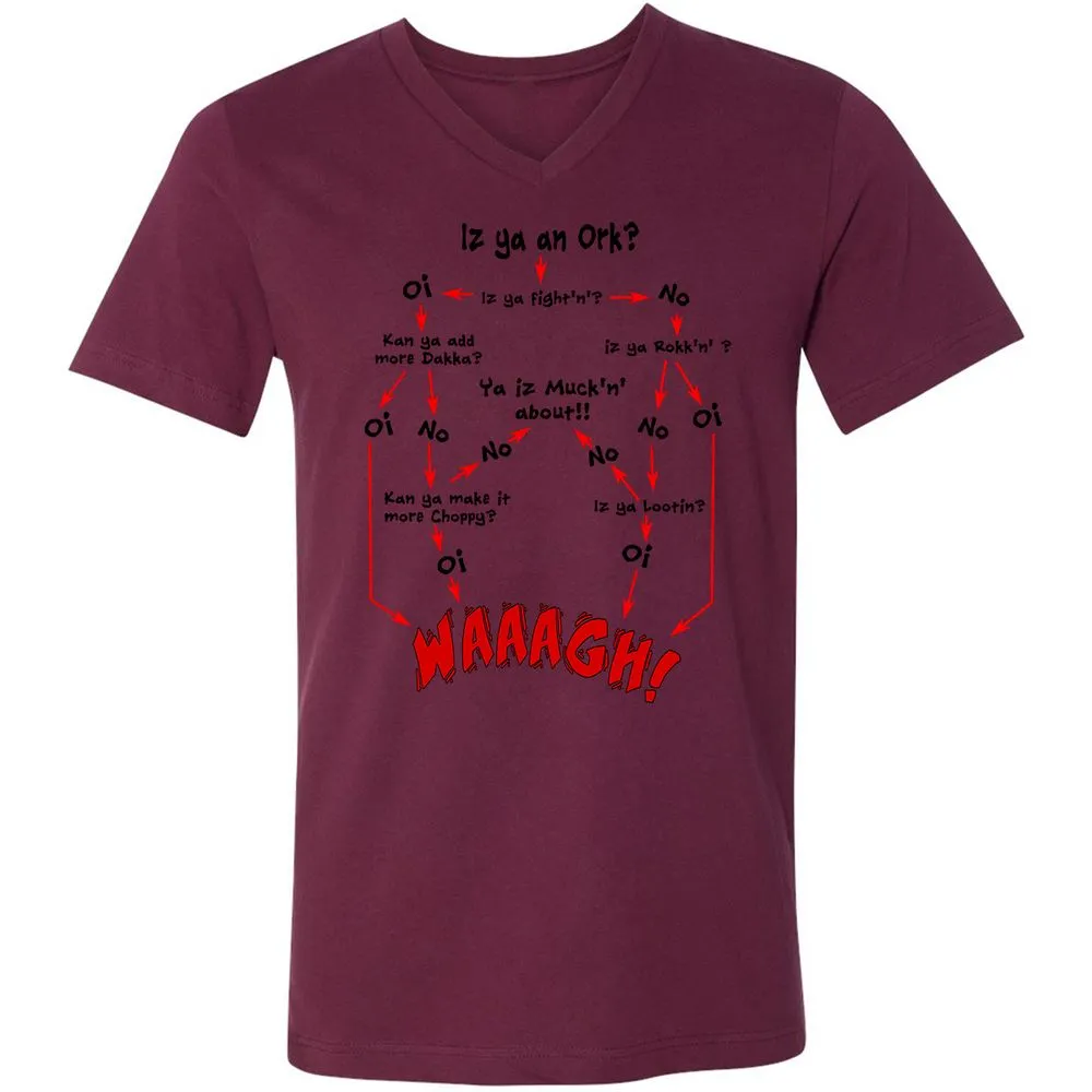 Unisex V-Neck T-Shirt - VUT9GJ9C - Maroon - 6