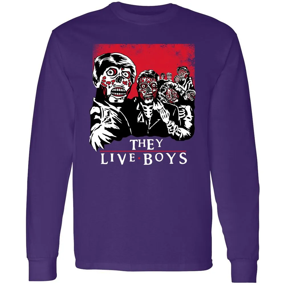 Long Sleeve T-Shirt - B63RZX96 - Purple - 13