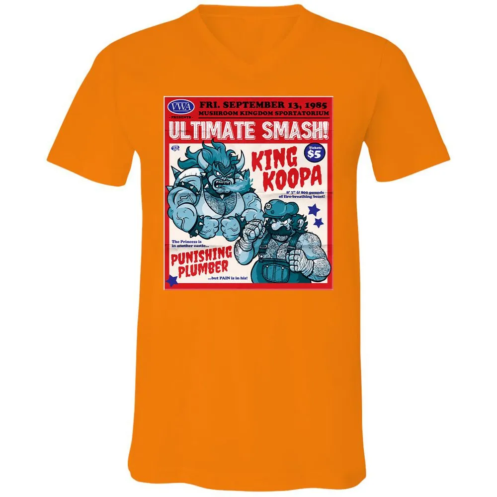Unisex V-Neck T-Shirt - F5QCC2Q6 - Orange - 11
