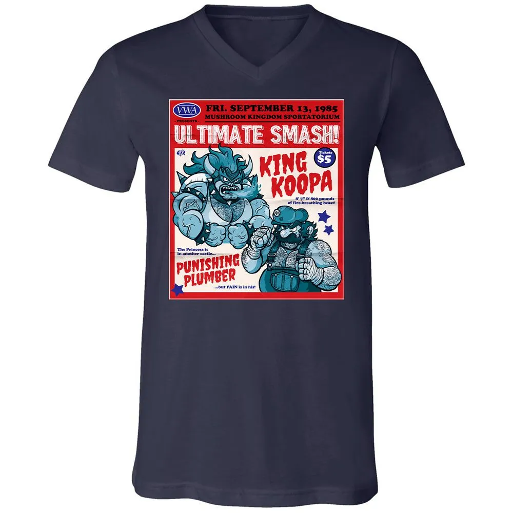 Unisex V-Neck T-Shirt - F5QCC2Q6 - Navy - 2